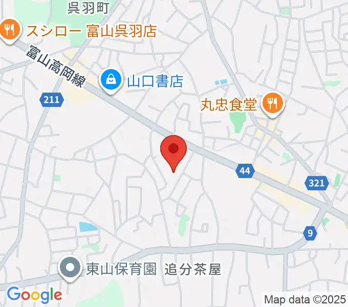 野上真理子ピアノ教室の地図