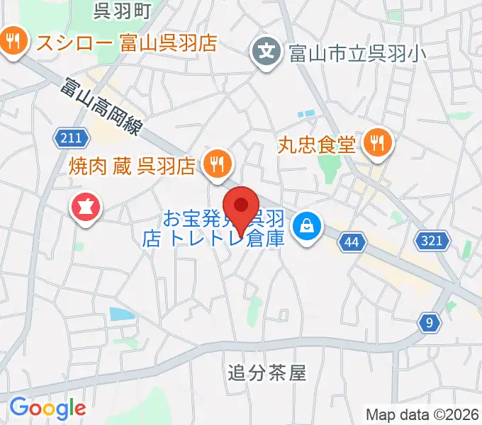 野上真理子ピアノ教室の地図