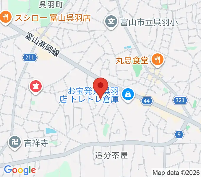 野上真理子ピアノ教室の地図