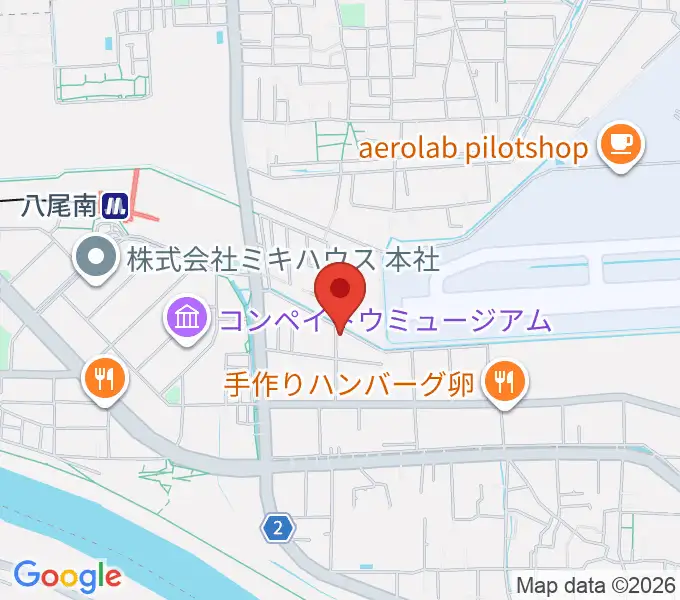 丸岡太鼓店の地図
