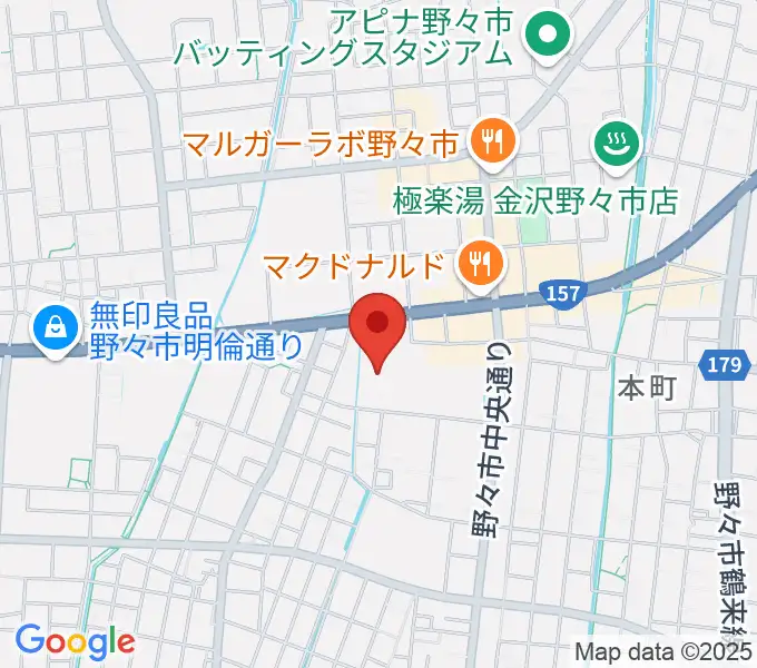 野々市市文化会館フォルテの地図
