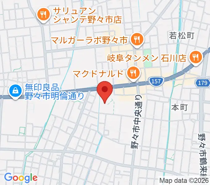 野々市市文化会館フォルテの地図