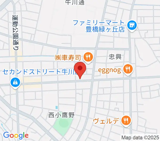 オリエント楽器 ヤマハ牛川センターの地図