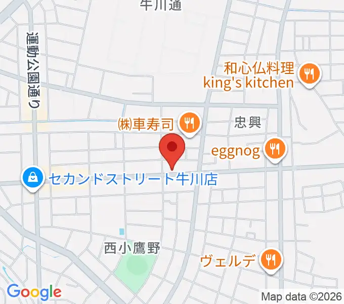 オリエント楽器 ヤマハ牛川センターの地図