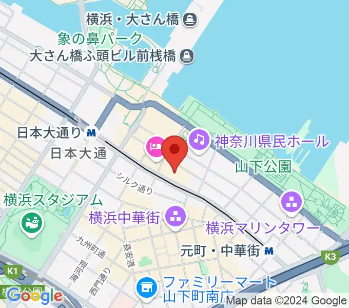 KAAT神奈川芸術劇場の地図