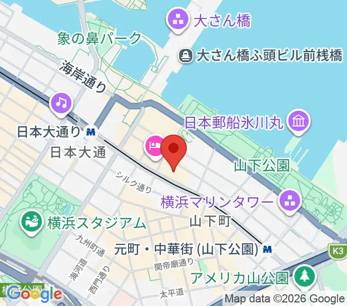 KAAT神奈川芸術劇場の地図