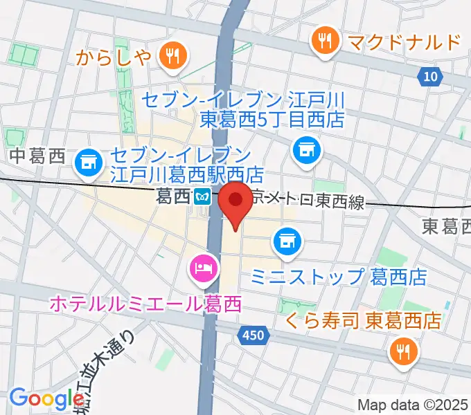 葛西Clioピアノ教室の地図