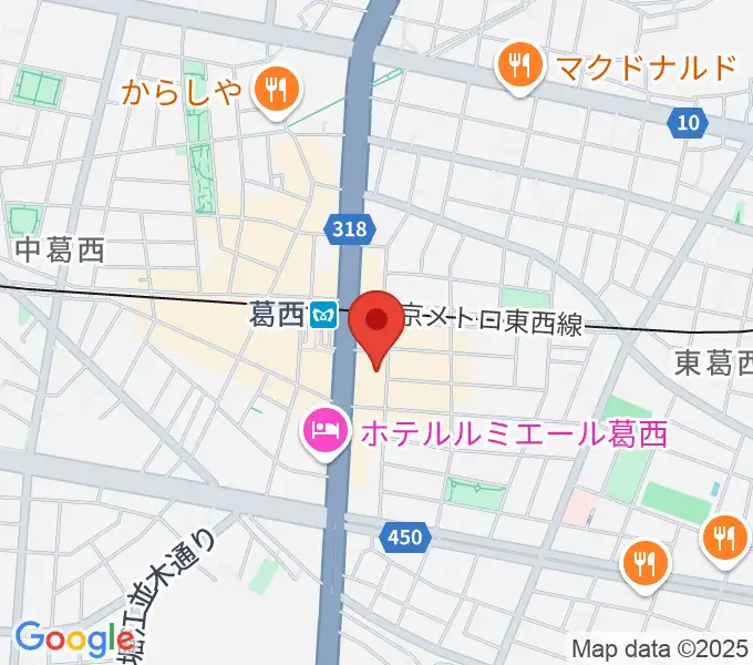 葛西Clioピアノ教室の地図