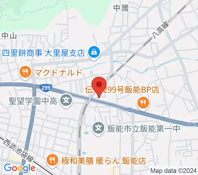 ユキミュージックスクールの地図