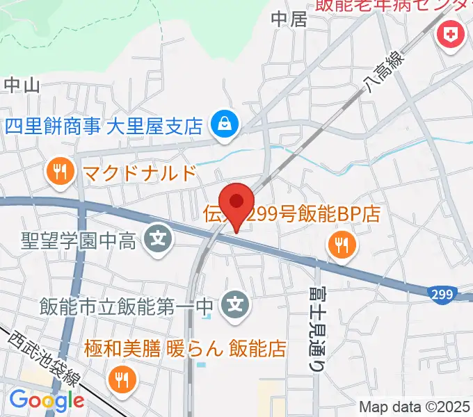 ユキミュージックスクールの地図