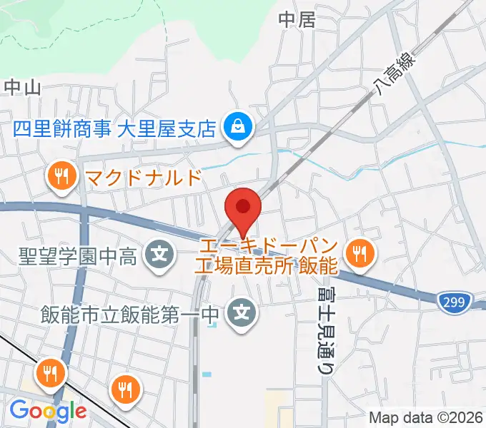 ユキミュージックスクールの地図