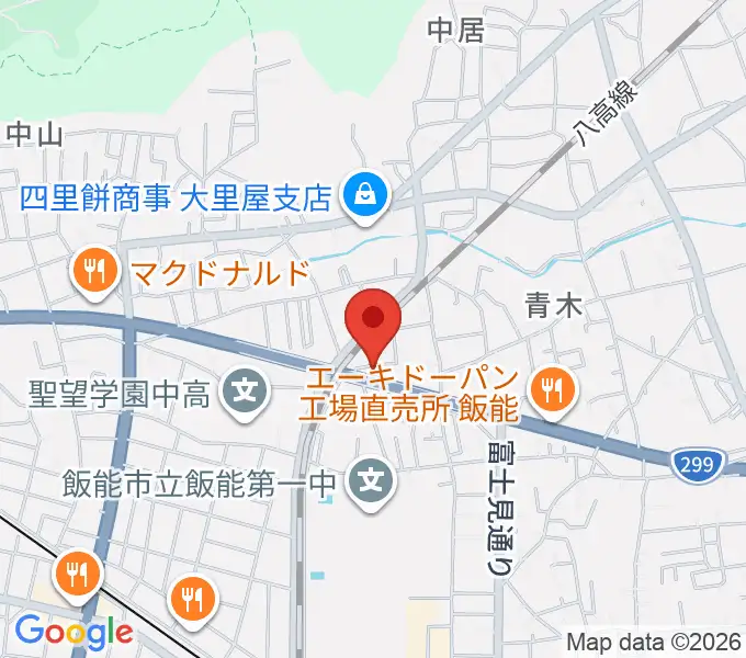 ユキミュージックスクールの地図