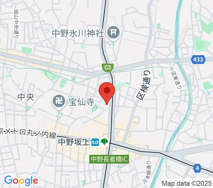 D,IOS中野坂上スタジオの地図