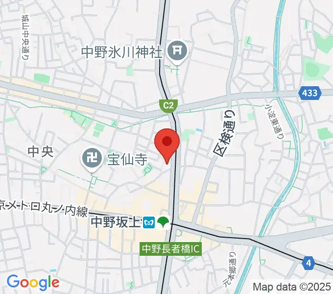 D,IOS中野坂上スタジオの地図