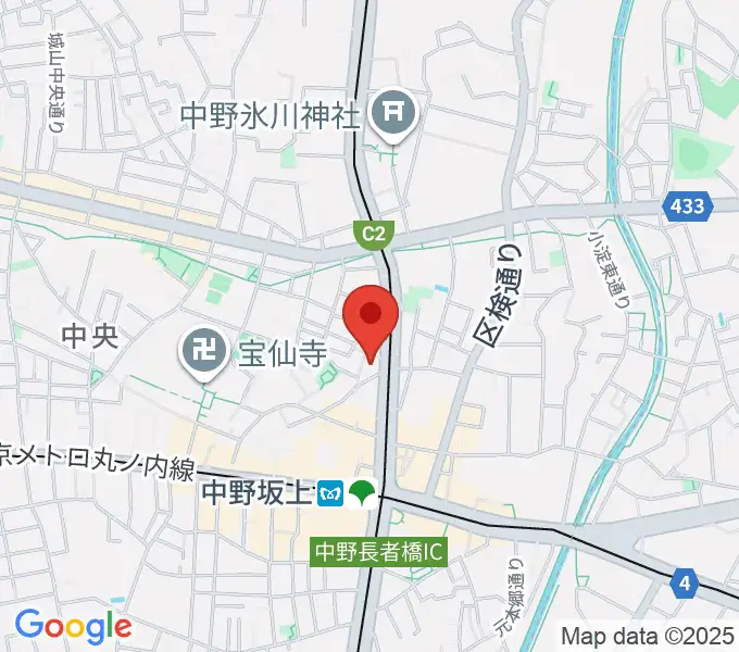 D,IOS中野坂上スタジオの地図