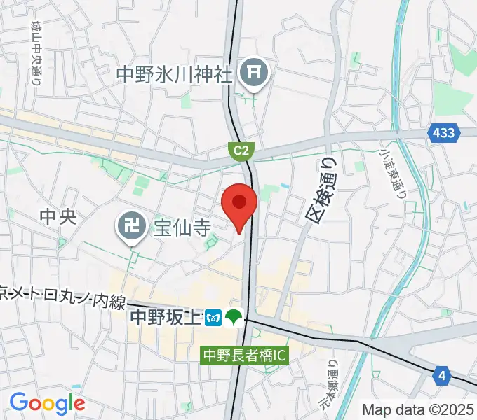 D,IOS中野坂上スタジオの地図
