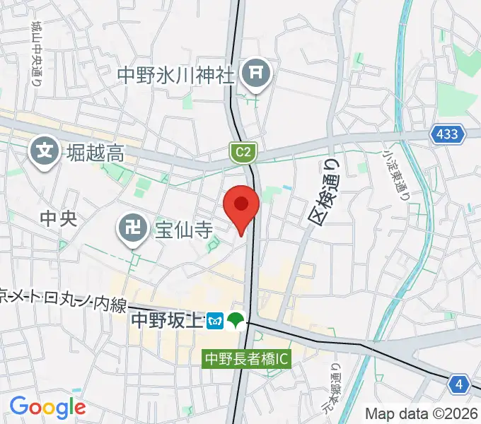 D,IOS中野坂上スタジオの地図