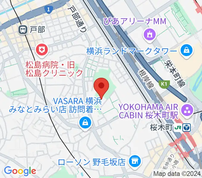 横浜能楽堂の地図