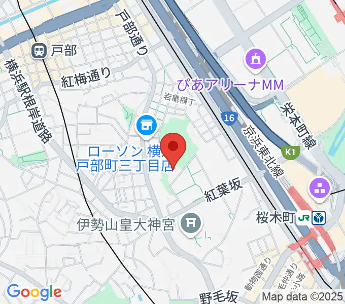 横浜能楽堂の地図
