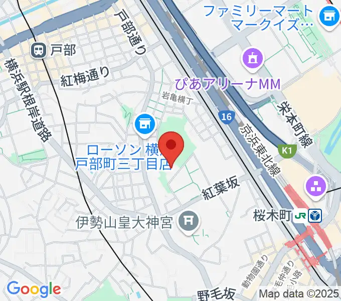 横浜能楽堂の地図