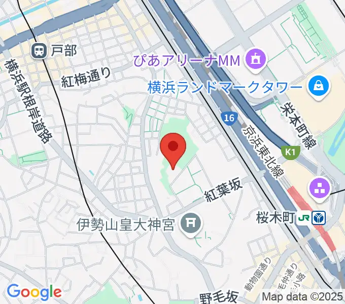 横浜能楽堂の地図