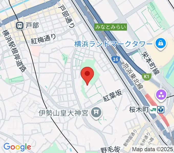 横浜能楽堂の地図