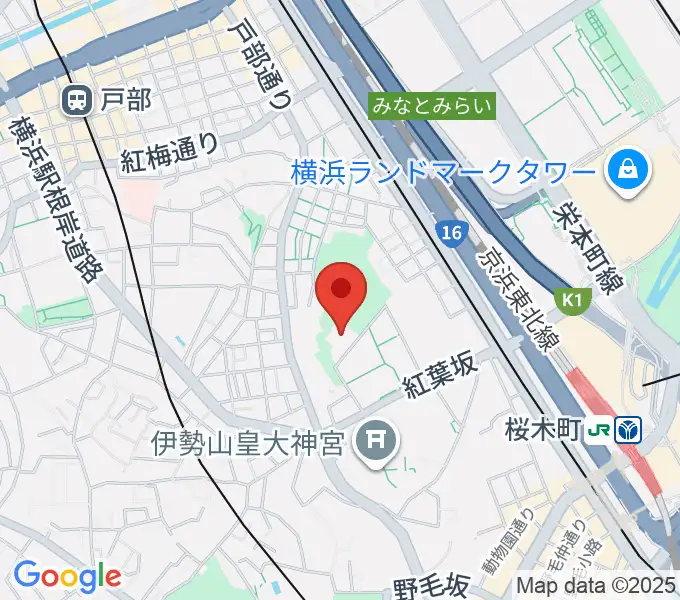横浜能楽堂の地図