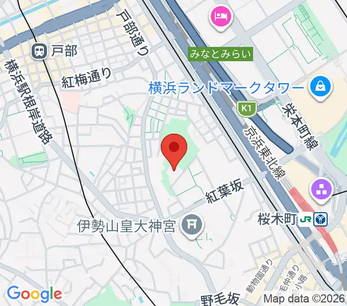 横浜能楽堂の地図