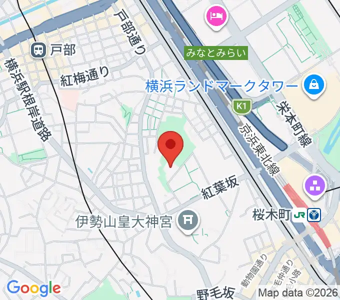 横浜能楽堂の地図
