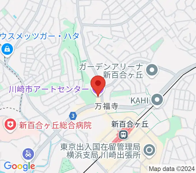 川崎市アートセンターの地図