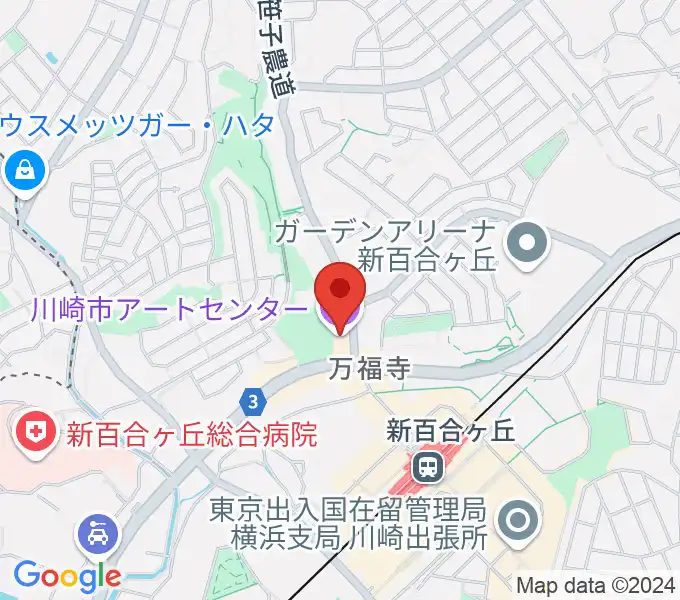 川崎市アートセンターの地図