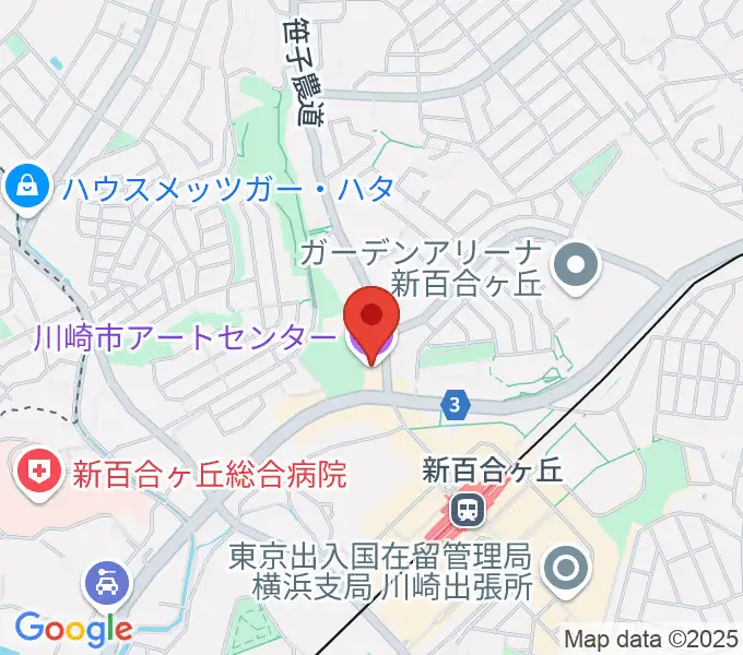 川崎市アートセンターの地図