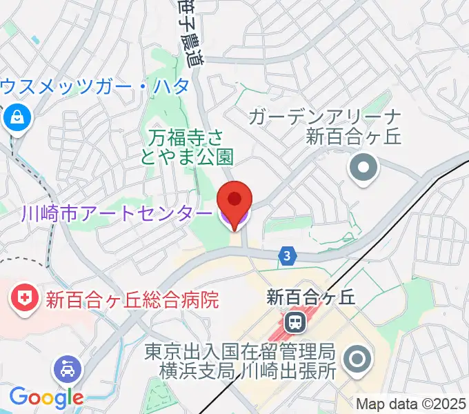 川崎市アートセンターの地図