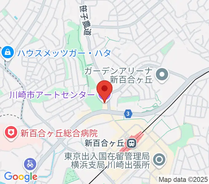 川崎市アートセンターの地図