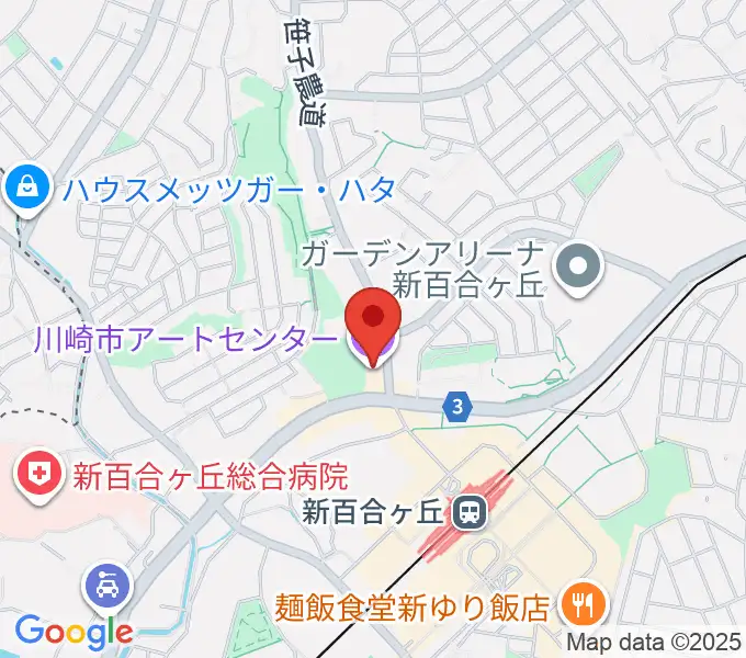 川崎市アートセンターの地図