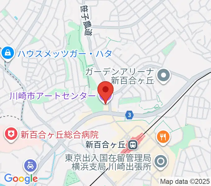 川崎市アートセンターの地図