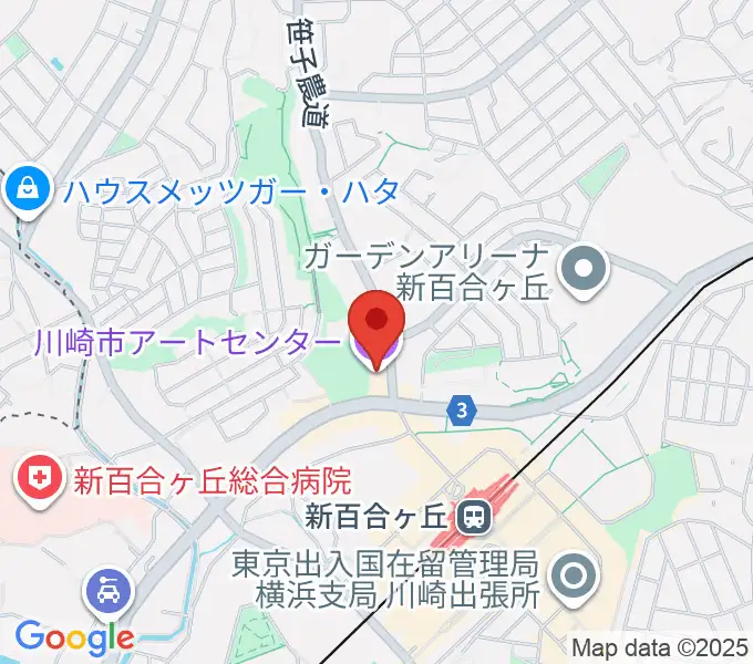 川崎市アートセンターの地図
