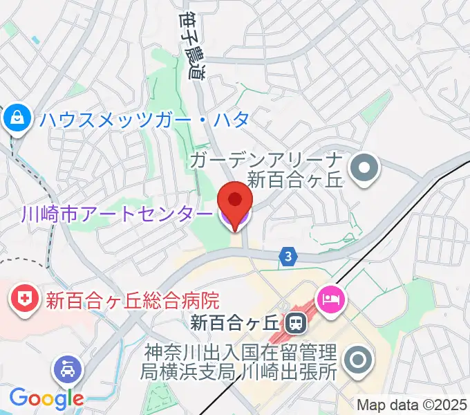 川崎市アートセンターの地図