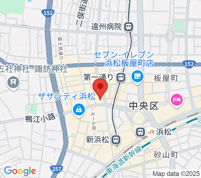 ミュージックアベニュー浜松の地図