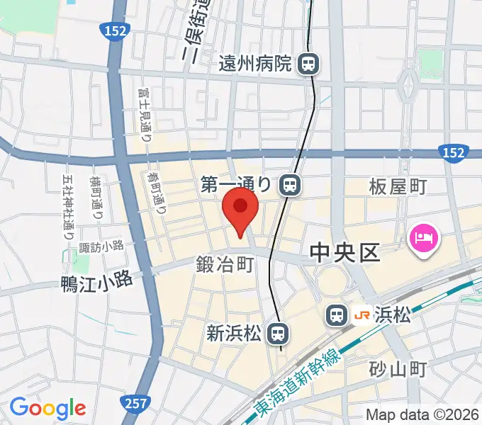 ミュージックアベニュー浜松の地図