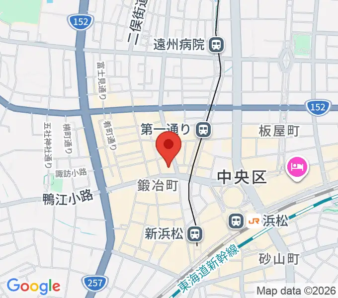 ミュージックアベニュー浜松の地図