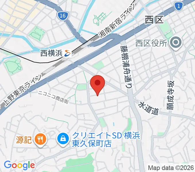 どれみきょうしつ西横浜の地図