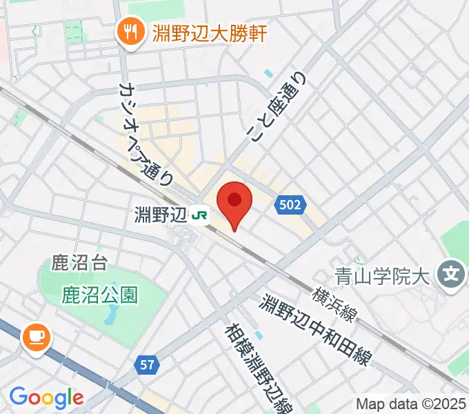 桜美林大学プルヌスホールの地図