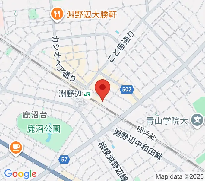 桜美林大学プルヌスホールの地図