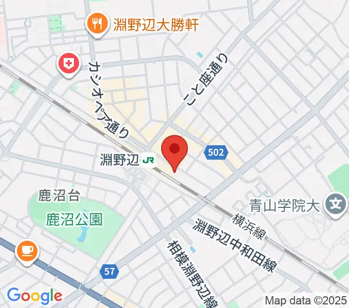 桜美林大学プルヌスホールの地図