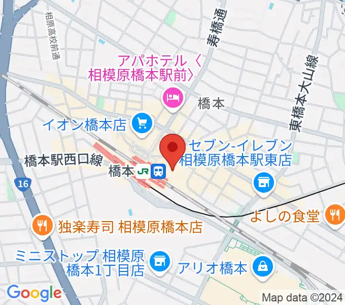 杜のホールはしもとの地図