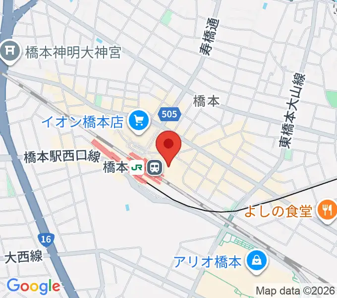 ほねごり杜のホールはしもとの地図