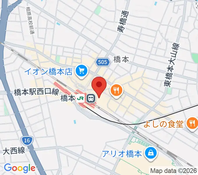 ほねごり杜のホールはしもとの地図