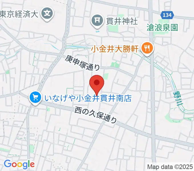 小金井音楽アカデミーの地図