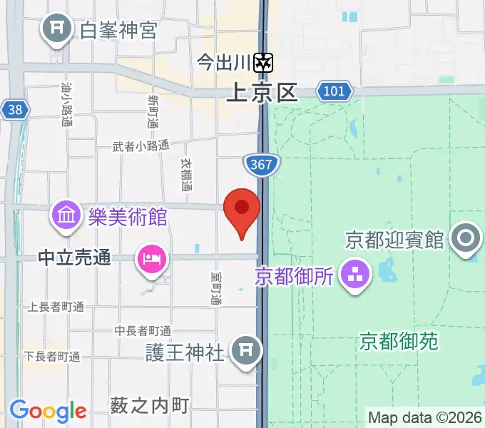 京都府立府民ホールアルティの地図